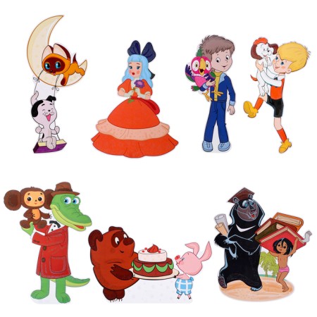 Set for decorating "characters from your favorite cartoons" 7 details, a3