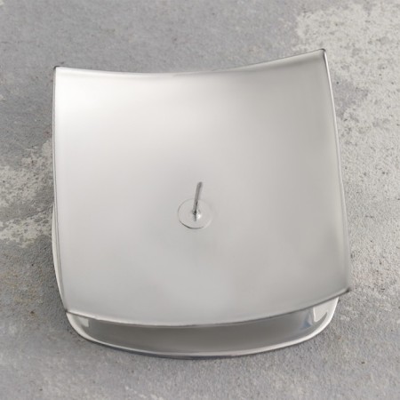Block "quarter" metal per candle, 7x2.7 cm, chrome-2