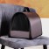 Bag-carrier for animals is hard without belt No. 2, 40x21x25 cm, nylon, brown