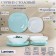 Dining Luminarc Carine Light, glass ceramic, 19 objects, white and turquoise color