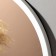 Wall mirror in a round case made of metal, d = 50, white