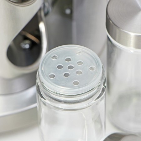 Set for glass spices on the stand "Profi", 19 × 20 cm, 12 pcs, silver color-2