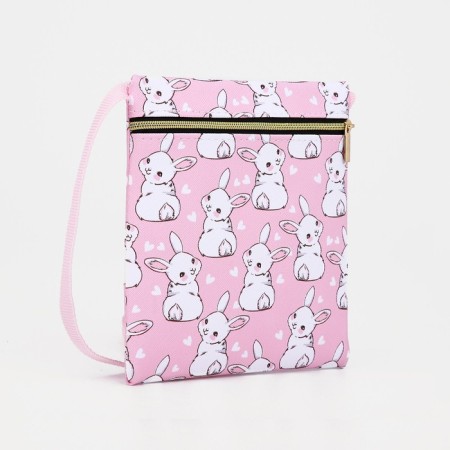 Bag's bag with lightning, white pink color