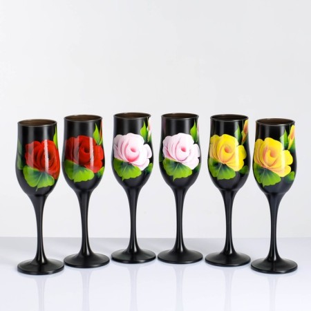 Set of glasses for champagne "Zhostovo" 6 pcs, 180 ml-5