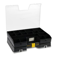Organizer with locks of double -sided tundra, 34 departments for fasteners, 370 x 300 x 126 mm
