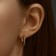 Cooping earrings Xuping, classic, white color in gold, d = 1.8 cm