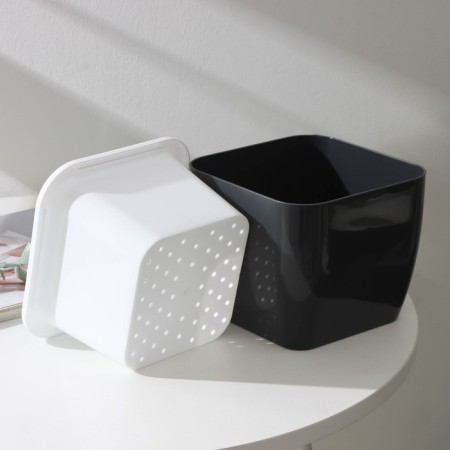 Kashpo with the insert "gloss", 2.4 l (1.6 l), graphite color-2