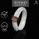 Ring ceramics "Three threads", white color in gold, 18 size