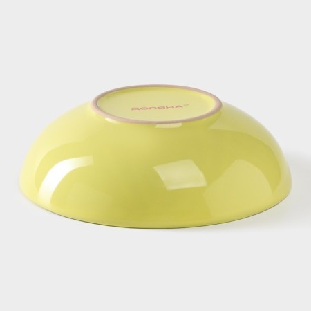 Bowl of ceramic shade "pastel", 700 ml, d = 18 cm, yellow color-2