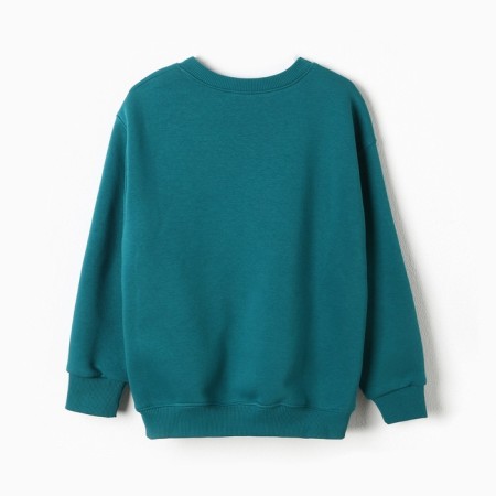 Sweatshirt for a boy, emerald color, height 140 cm-2