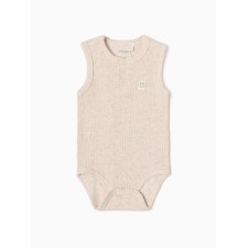 Body crumb I am melange without sleeves, height 74-80, beige