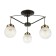 Ceiling EVOLUCE lamp. Sle110302-03. Stricce. 3x60 watts, E27, 59x59x36 cm, black color, bronze