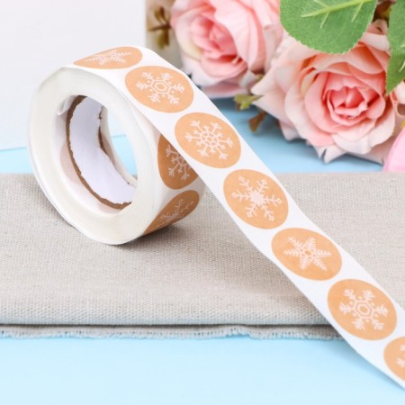Craft stickers in the roll "Snowflakes", 500 pcs, 2.5 x 2.5cm