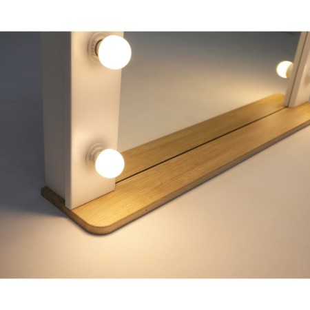 Crystable-9 mirror without lamps 900x150x680 Irish oak/white matte-2