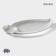 Porcelain dish with magistro sauce "Classic. Sheet ", 33.5 × 20 cm, white color