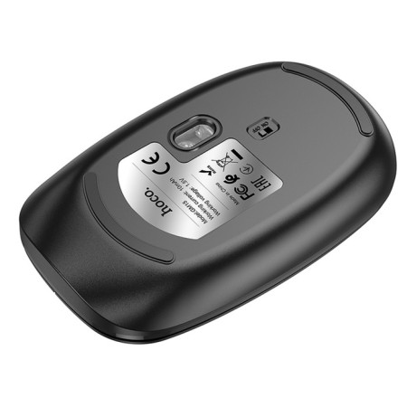 Hoco GM15 mouse, wireless (2.4 + BT), optical, 800-1200-1600 dpi, black-4
