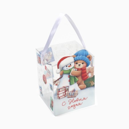 Gift New Year's Folding PVC, New Year's Post, 12 x 15 x 12 cm, New Year-1