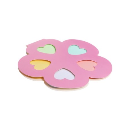 Block with a sticky edge, a set of 93 mm, notes 35 x 35 mm, figured, Devente Heart, 5 colors x 20 sheets, offset-1