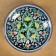 Plate of the Rishtan ceramics "Flowers", blue, deep, 20 cm mix