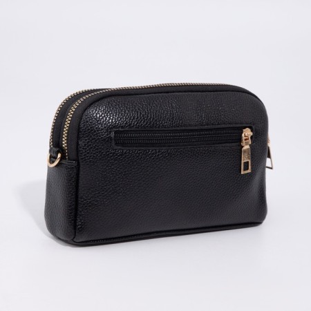 Bag Cross-Bodi with a zipper, black color-2