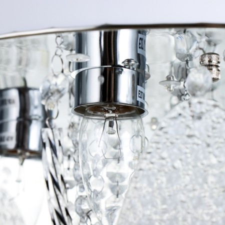 Svetogor chandelier "Zvezda" 4x60W E27 LED lighting chrome 40x40cm-12