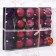 Set of balls plastic D-6 cm, 20 pcs "Lauren Snowflake" purple-red