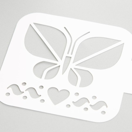 Stencil "Butterfly" 9x9 cm-2