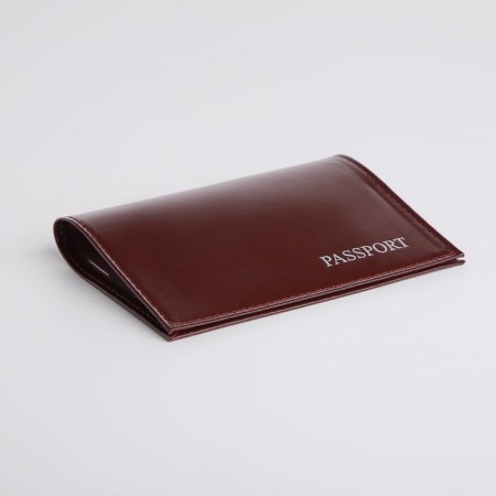 Cover for passport, burgundy color-2