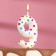 A candle in a cake for a birthday "Color confetti", number "9", 5.5 cm