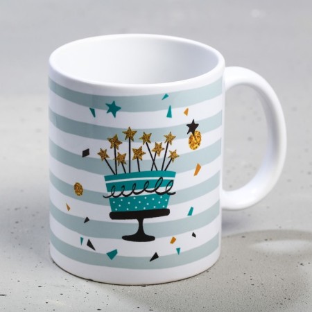 Mug "Happy Birthday", happiness and fun, 300 ml-2