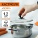 Stainless steel pan Promo, 1.2 l, 18 × 8 cm, with a lid