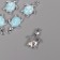 Decor for creativity Metal "Turtle" silver, blue 2.2x1.4x0.5 cm