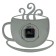 Watch wall -mounted kitchen "cup", silent, 31.5 x 30.5 cm, aa