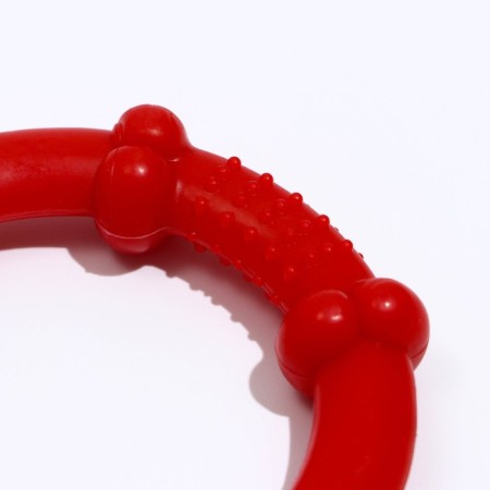 Ring of a relief of thermoplastic rubber, does not sink, 9.5 cm, red-1