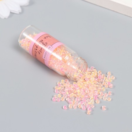 8/0 beads in the bottle "translucent with a centrality. Summer" shines under UV 20 g 6x2x2 cm-1
