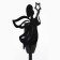 Climb "Angel", black, 7.4 x 15.3 cm, diam. under a candle 2.2 cm