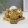 NECSK Polystone for bronze "3 toads with crystal" 6.5x12x12 cm