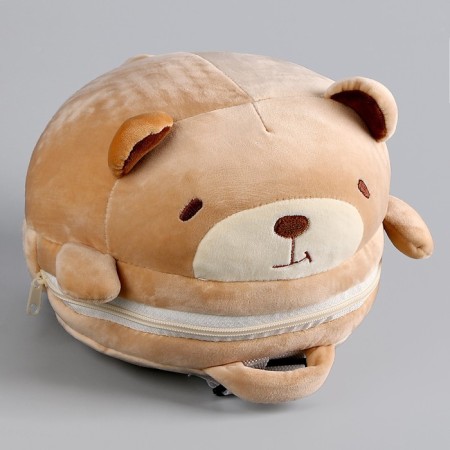Baby plush backpack for the girl "Bear", 22 x 7 x 22 cm-5