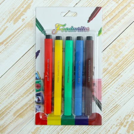 A set of markers for decorating desserts, 21 × 12 × 1.5 cm, 5 pcs, multi -colored-3