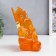 Souvenir Polystone "Ganesha - Indian Divine" Orange with gold 14x8x7 cm