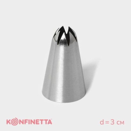 Konfinett Konfinett Nazadka “Closed Star”, D = 3 cm, Exit 0.6 cm, stainless steel