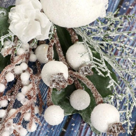 Decor "Winter charm" apple berries Flower in white, 25 cm-1