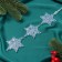 Christmas tree decoration "Snowwink suspended" 23x5.5 cm, blue overflows