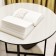 Coffee table "Albano Glass", 550 × 550 × 500 mm, white color Lacobel