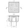 Ani Plast "TA5202, D = 50 mm, vertical, stainless steel grill, 100x100 mm