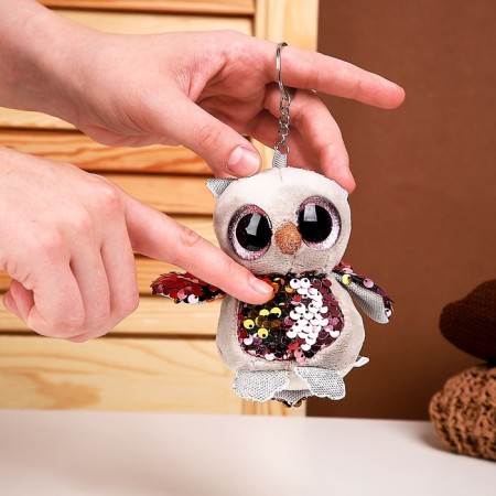Soft toy "owl", on a key fob, 10 cm, color mix-3