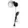 Bra with a switch on the wire "Bianca" E14 40W black 17x11x17cm
