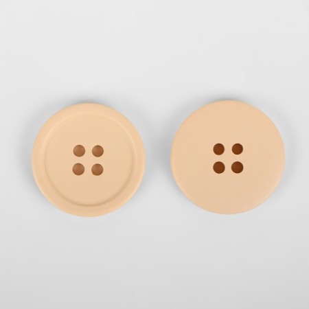 A set of buttons, 4 punctures, d = 23 mm, 5 pcs, beige matte-2