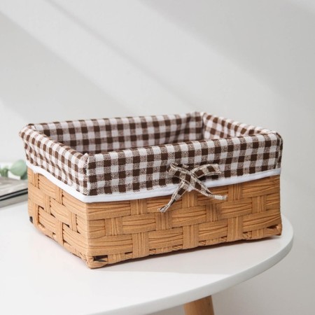 Basket for storage of the share "cell", 22 × 16 × 10 cm, brown color-2