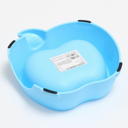 Plastic curly bowl 17.5 x 17.5 x 5.5 cm, blue-3